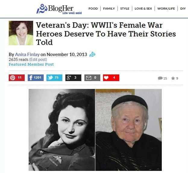 WWII piece on BlogHER