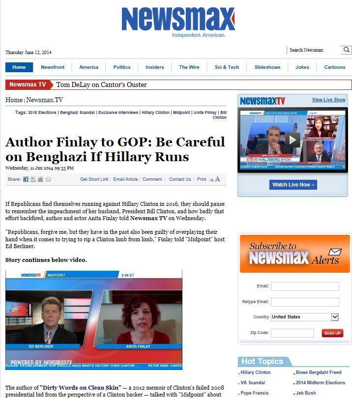 Anita Finlays story on Newsmax