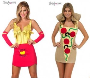 french fry and pizza costumes