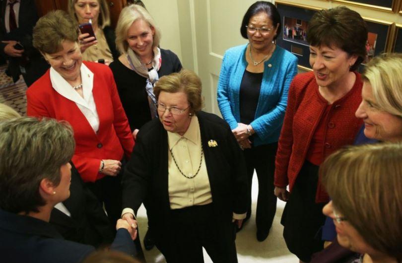 Group of female senators featured in the "Are Women Making the Senate More Effective" blog.