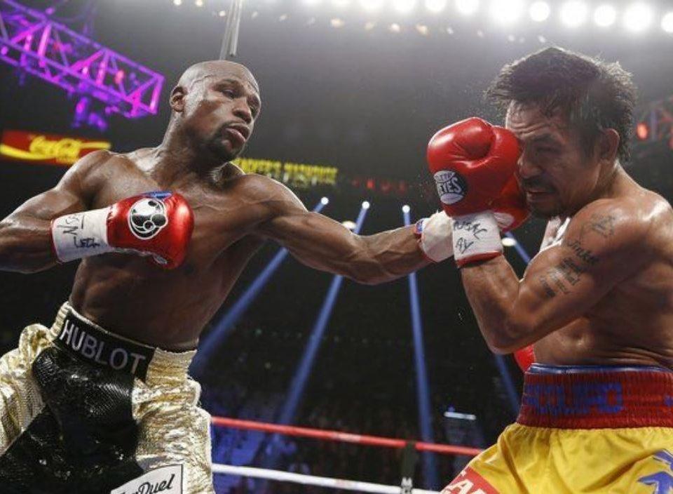 Floyd Mayweather during a boxing match.