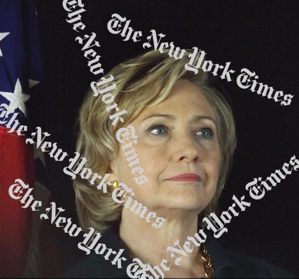 Photo of Hillary Clinton featured in the "Open Letter To The New York Times' Public Editor" blog.