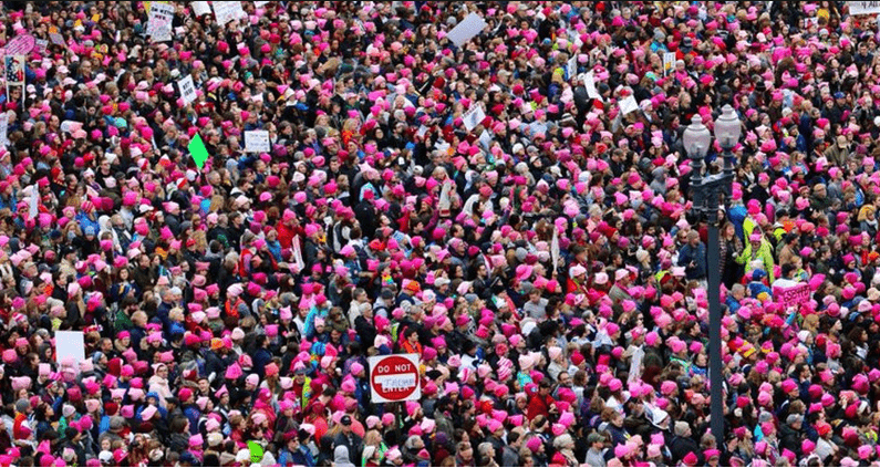 Women's march on Washington DC featured in the "#TheResistance, Hillary and Onward Together" blog.