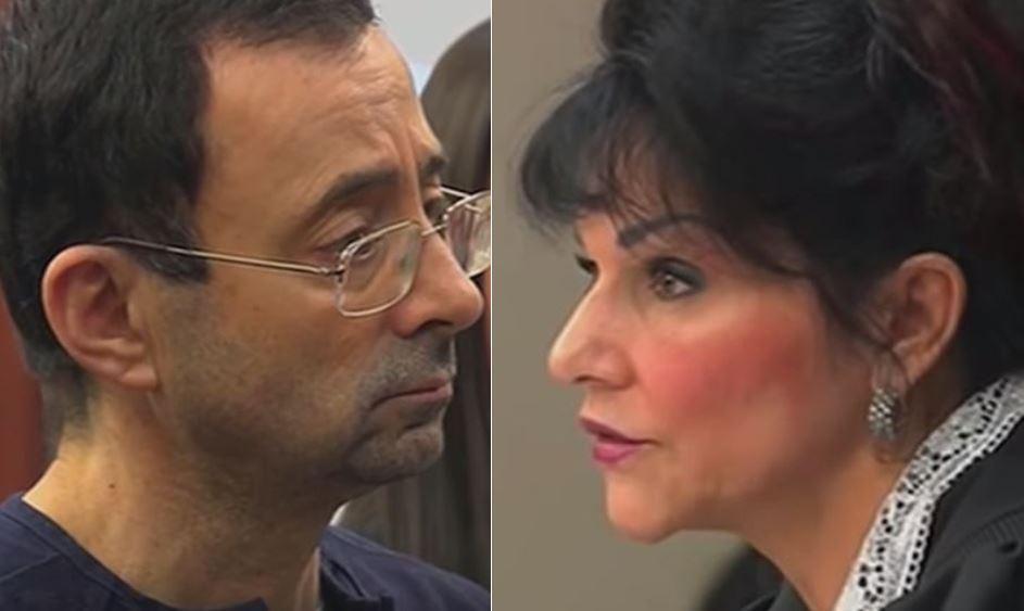 Photo grid of Judge Aquilina and Larry Nassar featured in the "No, Judge Aquilina Wasn’t “Mean” Sentencing Larry Nassar" blog.