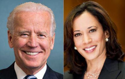Photo grid of Joe Biden and Kamala Harris featured in the "The Case for Biden/Harris and #VoteBlue2020" blog.